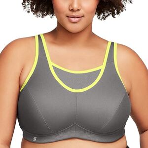 Glamorise 1066 Soutien-gorge de Sport femme, Gris/Liseré Jaune, 90C - Publicité Glamorise 1066 Soutien-gorge de Sport femme, Gris/Liseré Jaune, 90C - Publicité