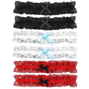 FDGGT Jarretières Sexy En Dentelle, 6 Pièces, Jarretelles De Mariée, Nœud, Accessoires Pour Vêtements - Publicité FDGGT Jarretières Sexy En Dentelle, 6 Pièces, Jarretelles De Mariée, Nœud, Accessoires Pour Vêtements - Publicité