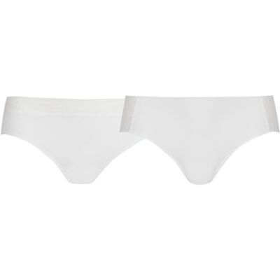 WELL Lot de 2 Slips Duo Florentin en Dentelle Florale Blanc 36/38 - Publicité WELL Lot de 2 Slips Duo Florentin en Dentelle Florale Blanc 36/38 - Publicité