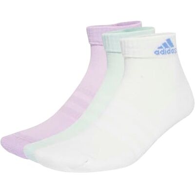 Adidas Mixte Cushioned Sportswear Ankle Socks 3 Pairs, Powder Plum/White/Halo Mint, 6.5-8 - Publicité Adidas Mixte Cushioned Sportswear Ankle Socks 3 Pairs, Powder Plum/White/Halo Mint, 6.5-8 - Publicité