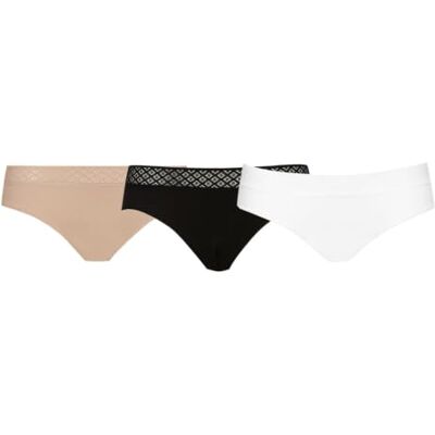 WELL Lot de 3 Slips Trio Douceur Graphique Nude/Noir/Blanc 36/38 - Publicité WELL Lot de 3 Slips Trio Douceur Graphique Nude/Noir/Blanc 36/38 - Publicité
