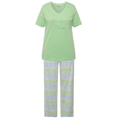Ulla Popken Pyjama Dot Wave Ensemble de Pijama, Vert, 42-44 Femme - Publicité Ulla Popken Pyjama Dot Wave Ensemble de Pijama, Vert, 42-44 Femme - Publicité