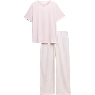 Marks & Spencer Pyjama Pur Coton avec Bas tissé S - Publicité Marks & Spencer Pyjama Pur Coton avec Bas tissé S - Publicité