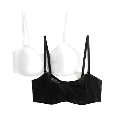 Marks & Spencer Soutiens-Gorge Bandeau Armatures Dentelle Jasmine Femme Lot de 2 - Publicité Marks & Spencer Soutiens-Gorge Bandeau Armatures Dentelle Jasmine Femme Lot de 2 - Publicité