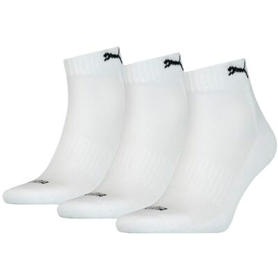 Puma Mixte Quarter Plain Chaussettes, Blanc, 43-46 - Publicité Puma Mixte Quarter Plain Chaussettes, Blanc, 43-46 - Publicité