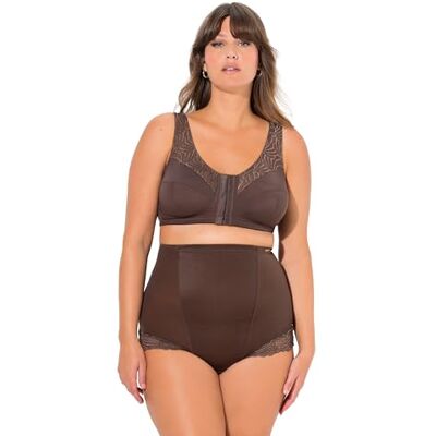Ulla Popken Entlastungs-BH Kelly, Ohne Bügel, Vorderverschluss, C-D Soutien-Gorge, Marron foncé, 110 Femmes - Publicité Ulla Popken Entlastungs-BH Kelly, Ohne Bügel, Vorderverschluss, C-D Soutien-Gorge, Marron foncé, 110 Femmes - Publicité
