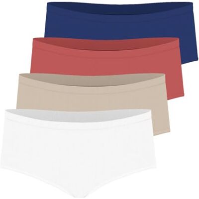 Athena Lot de 4 Boxers Femme Ecopack Basic Confort et Naturalité du Coton Stretch Ultra Doux Label Oeko-TEX® Standard 100 - Publicité Athena Lot de 4 Boxers Femme Ecopack Basic Confort et Naturalité du Coton Stretch Ultra Doux Label Oeko-TEX® Standard 100 - Publicité