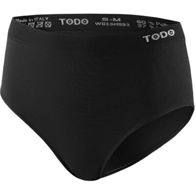 TODO Culotte Gainante Noire en Laine Mérinos pour Femme Slip Élastique de Sport Respirant Taille Haute 37 % Laine Mérinos, Ne Gratte Pas, Taille S à XXL - Publicité TODO Culotte Gainante Noire en Laine Mérinos pour Femme Slip Élastique de Sport Respirant Taille Haute 37 % Laine Mérinos, Ne Gratte Pas, Taille S à XXL - Publicité