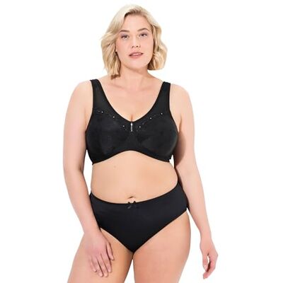 Ulla Popken Kelly Soutien-Gorge de soulagement pour Femme, Grandes Tailles, sans Armatures, Dentelle, Noir, 145C - Publicité Ulla Popken Kelly Soutien-Gorge de soulagement pour Femme, Grandes Tailles, sans Armatures, Dentelle, Noir, 145C - Publicité
