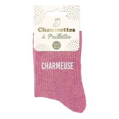 STC Chaussettes paillettes charmeuse, Rose, Taille 36-42 - Publicité STC Chaussettes paillettes charmeuse, Rose, Taille 36-42 - Publicité