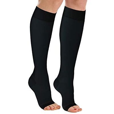 Relaxsan Antiembolism M0350A (1 Paire Noir, S) Mi-bas anti-thrombose pied ouvert 18-23 mmHg Classe 1 - Publicité Relaxsan Antiembolism M0350A (1 Paire Noir, S) Mi-bas anti-thrombose pied ouvert 18-23 mmHg Classe 1 - Publicité