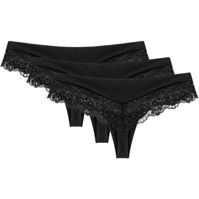Wolbar Slip Élégant en 3-Pack String Shorty WB409, Noir,S - Publicité Wolbar Slip Élégant en 3-Pack String Shorty WB409, Noir,S - Publicité
