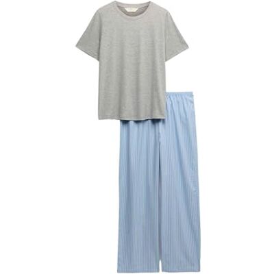 Marks & Spencer Pyjama Pur Coton avec Bas tissé Mélange De Gris S - Publicité Marks & Spencer Pyjama Pur Coton avec Bas tissé Mélange De Gris S - Publicité
