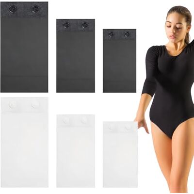 Eniyou 6 PCS Rallonge Body Femme Allongement Body Fermetures À Boutons Pression Amovible Et Lavable En Machine Doux Et Confortable Excellente Respirabilité Longueur Allongée Très Pratique Noir Und Blanc - Publicité Eniyou 6 PCS Rallonge Body Femme Allongement Body Fermetures À Boutons Pression Amovible Et Lavable En Machine Doux Et Confortable Excellente Respirabilité Longueur Allongée Très Pratique Noir Und Blanc - Publicité