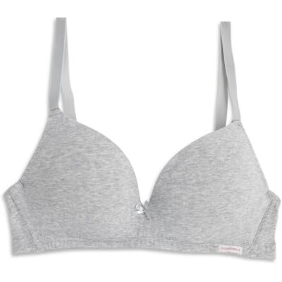 Cotonella, Soutien-gorge en coton avec bonnets préformés, gris, 95B - Publicité Cotonella, Soutien-gorge en coton avec bonnets préformés, gris, 95B - Publicité
