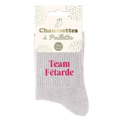 STC Chaussettes paillettes team fetarde - Publicité STC Chaussettes paillettes team fetarde - Publicité