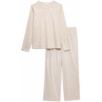 Marks & Spencer Ensemble Pyjama Pur Coton avec imprimé XS - Publicité Marks & Spencer Ensemble Pyjama Pur Coton avec imprimé XS - Publicité