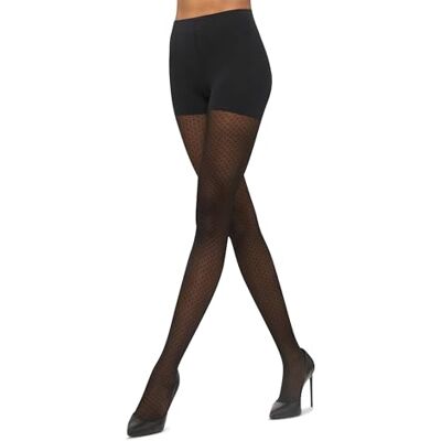 Wolford Control Dots Collants transparents 20 deniers pour femme avec effet modelant élégant et confortable pour toutes les occasions, Noir, L - Publicité Wolford Control Dots Collants transparents 20 deniers pour femme avec effet modelant élégant et confortable pour toutes les occasions, Noir, L - Publicité