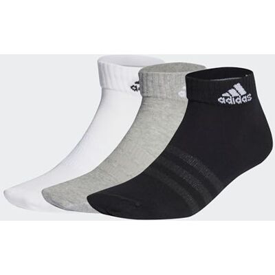 Adidas Mixte Thin and Light Ankle Socks 3 Pairs, Medium Grey Heather / White / Black, 4.5-6 - Publicité Adidas Mixte Thin and Light Ankle Socks 3 Pairs, Medium Grey Heather / White / Black, 4.5-6 - Publicité