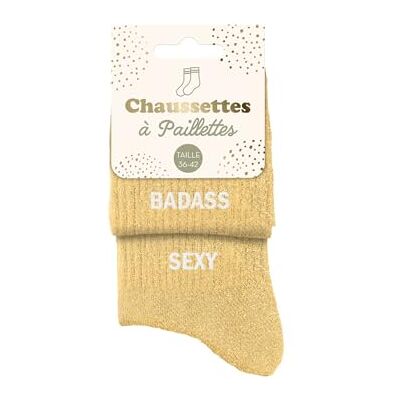 STC Chaussettes paillettes duo badass sexy - Publicité STC Chaussettes paillettes duo badass sexy - Publicité