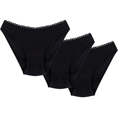 Wolbar Culotte Classique 3 Pack Slip Élégant WB155 Fabriqué en UE, Noir,L - Publicité Wolbar Culotte Classique 3 Pack Slip Élégant WB155 Fabriqué en UE, Noir,L - Publicité