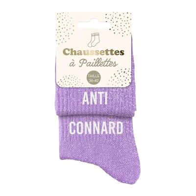 STC Chaussettes paillettes duo anti connard - Publicité STC Chaussettes paillettes duo anti connard - Publicité