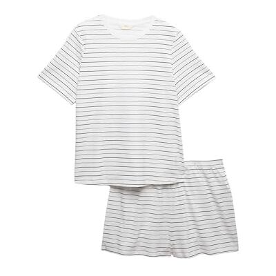 Marks & Spencer Ensemble Shorty en Coton avec imprimé XS - Publicité Marks & Spencer Ensemble Shorty en Coton avec imprimé XS - Publicité