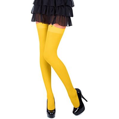 Romartex Bas Pour Porte Jarretelle en Microfibre 40 DEN, M, jaune - Publicité Romartex Bas Pour Porte Jarretelle en Microfibre 40 DEN, M, jaune - Publicité