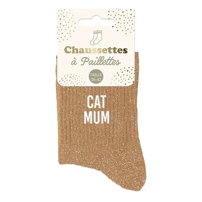 STC Chaussettes paillettes cat mum - Publicité STC Chaussettes paillettes cat mum - Publicité