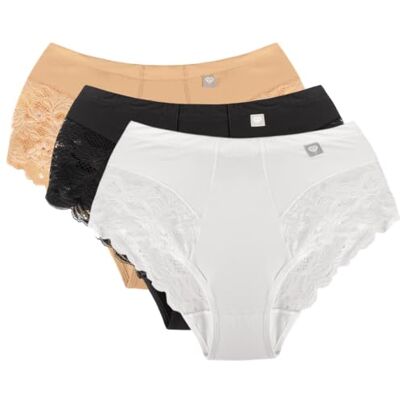 Wolbar Slip Élégant en 3-Pack String Shorty WB406, Beige/Noir/Blanc,XL - Publicité Wolbar Slip Élégant en 3-Pack String Shorty WB406, Beige/Noir/Blanc,XL - Publicité