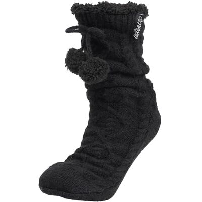 Isotoner Chaussettes d'intérieur femme fourrées, antidérapante, 35/38, noir - Publicité Isotoner Chaussettes d'intérieur femme fourrées, antidérapante, 35/38, noir - Publicité