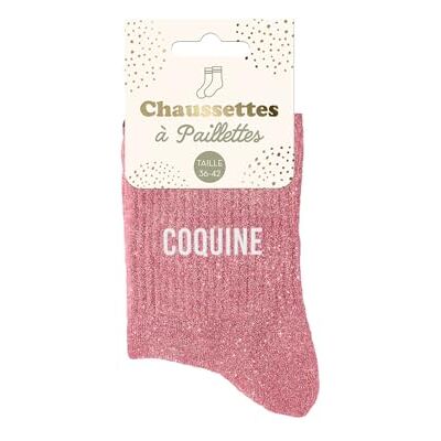 STC Chaussettes Paillettes Rose Coton Unisex Taille 36-42 - Publicité STC Chaussettes Paillettes Rose Coton Unisex Taille 36-42 - Publicité
