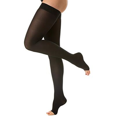Relaxsan M2170A (Noir 3-L) Bas autofixants de contention Classe 2 (23-32 mmHg) en microfibre pied ouvert - Publicité Relaxsan M2170A (Noir 3-L) Bas autofixants de contention Classe 2 (23-32 mmHg) en microfibre pied ouvert - Publicité
