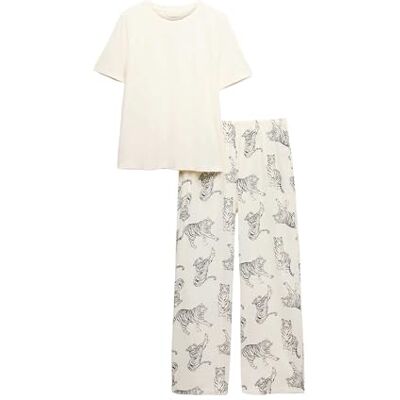 Marks & Spencer Ensemble Pyjama Pur Coton avec imprimé S - Publicité Marks & Spencer Ensemble Pyjama Pur Coton avec imprimé S - Publicité