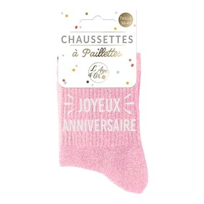 STC Chaussettes paillettes anniversaire - Publicité STC Chaussettes paillettes anniversaire - Publicité