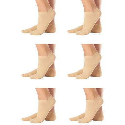 CALZITALY 6 Paires Socquettes Unisexe en Coton Chaussettes de Sport Blanc, Noir 35/38, 39/42, 43/46 Made in Italy (Beige, 39-42) - Publicité CALZITALY 6 Paires Socquettes Unisexe en Coton Chaussettes de Sport Blanc, Noir 35/38, 39/42, 43/46 Made in Italy (Beige, 39-42) - Publicité