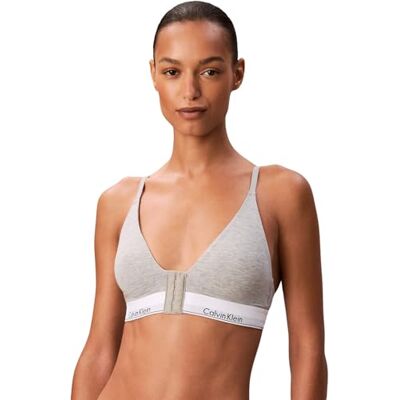 Calvin Klein Brassière Femme Lightly Lined Triangle Décolleté Plongeant, Gris (Grey Heather), M - Publicité Calvin Klein Brassière Femme Lightly Lined Triangle Décolleté Plongeant, Gris (Grey Heather), M - Publicité
