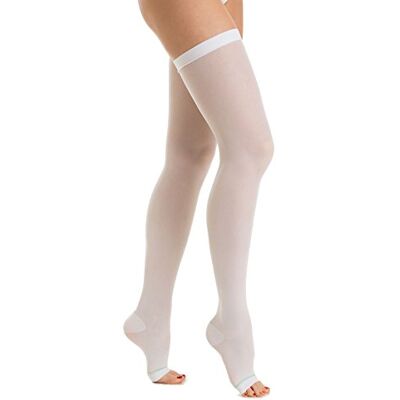 Relaxsan Antiembolism M0370A (1 Paire Blanc, M) Bas autofixants anti-thrombose pied ouvert 18-23 mmHg Classe 1 - Publicité Relaxsan Antiembolism M0370A (1 Paire Blanc, M) Bas autofixants anti-thrombose pied ouvert 18-23 mmHg Classe 1 - Publicité