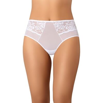 Teyli Culotte Femme Taille Haute Confortable – Culotte Classique en Résille avec Détails en Dentelle – Slip Transparent Parfait pour Un Usage Quotidien. Blanc L - Publicité Teyli Culotte Femme Taille Haute Confortable – Culotte Classique en Résille avec Détails en Dentelle – Slip Transparent Parfait pour Un Usage Quotidien. Blanc L - Publicité