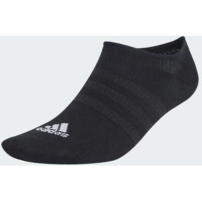 Adidas Mixte Thin and Light No-Show Socks 3 Pairs, Black / White, 10.5-12.5 - Publicité Adidas Mixte Thin and Light No-Show Socks 3 Pairs, Black / White, 10.5-12.5 - Publicité