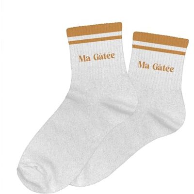 STC Chaussettes paillettes a bandes ma gatee - Publicité STC Chaussettes paillettes a bandes ma gatee - Publicité