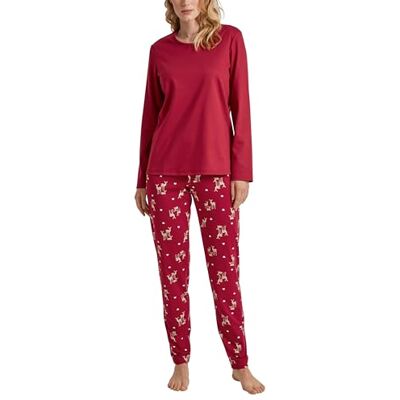 Calida Family & Friends Pyjama Long Femme, Rio Red., 38-40 - Publicité Calida Family & Friends Pyjama Long Femme, Rio Red., 38-40 - Publicité