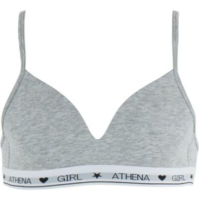 Athena Soutien-Gorge sans Armature Coques Fille Coton Ultra Doux Girl by Taille : 75B Couleur : Gris chiné - Publicité Athena Soutien-Gorge sans Armature Coques Fille Coton Ultra Doux Girl by Taille : 75B Couleur : Gris chiné - Publicité