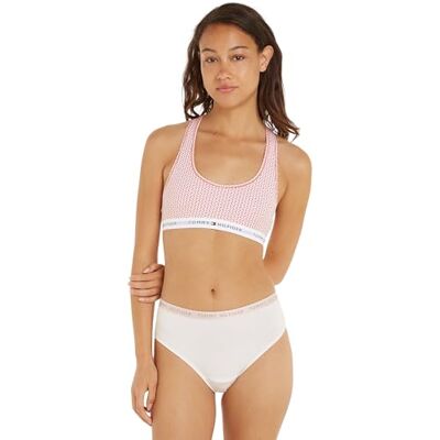 Tommy Hilfiger Brassière imprimée Mini Geo Coral Clay M pour Femme, Mini géo Argile Corail, M - Publicité Tommy Hilfiger Brassière imprimée Mini Geo Coral Clay M pour Femme, Mini géo Argile Corail, M - Publicité