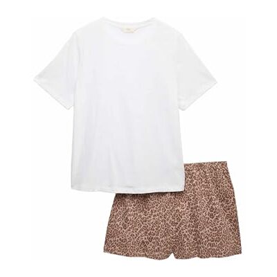 Marks & Spencer Ensemble Shorty en Coton avec imprimé S - Publicité Marks & Spencer Ensemble Shorty en Coton avec imprimé S - Publicité