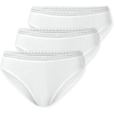 Schiesser Damen 3 Pack Slip Unterwäsche mit Spitze Baumwolle Mix-Multipacks, Blanc_, 48 Femmes - Publicité Schiesser Damen 3 Pack Slip Unterwäsche mit Spitze Baumwolle Mix-Multipacks, Blanc_, 48 Femmes - Publicité