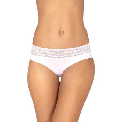 WELL Lot de 2 Slips Coton Biologique Intimement Bio Blanc 40/42 - Publicité WELL Lot de 2 Slips Coton Biologique Intimement Bio Blanc 40/42 - Publicité