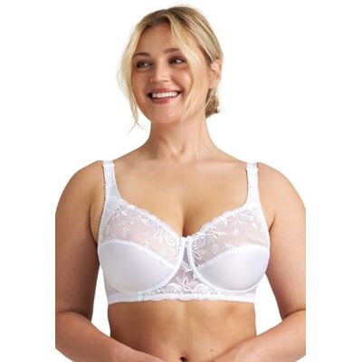 Miss Mary of Sweden : Rose, Soutien-Gorge Romantique avec Armature et Soutien latéral 125B Blanc - Publicité Miss Mary of Sweden : Rose, Soutien-Gorge Romantique avec Armature et Soutien latéral 125B Blanc - Publicité