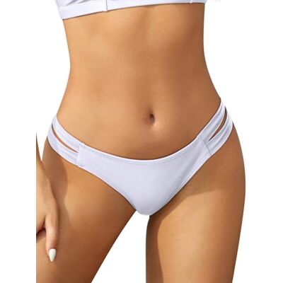 SHEKINI pour Femme Maillots de Bain String Brésilien Bikini Bottom Thong Bas de Maillots Sexy Swim Trunks Taille Basse String Bas de Plage Slip de Bain - Publicité SHEKINI pour Femme Maillots de Bain String Brésilien Bikini Bottom Thong Bas de Maillots Sexy Swim Trunks Taille Basse String Bas de Plage Slip de Bain - Publicité