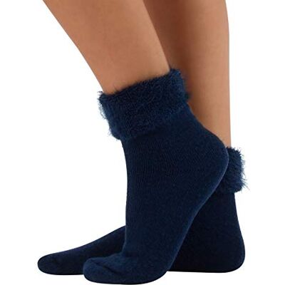 CALZITALY Chaussettes Hivernales Effet Angora Socquettes Douces Thermiques Multicolore Taille Unique Made in Italy (Navy) - Publicité CALZITALY Chaussettes Hivernales Effet Angora Socquettes Douces Thermiques Multicolore Taille Unique Made in Italy (Navy) - Publicité